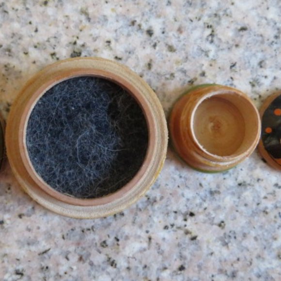 Two Vintage Handcraft Wood CAT Design Ring Boxes (F33) - Picture 2 of 3